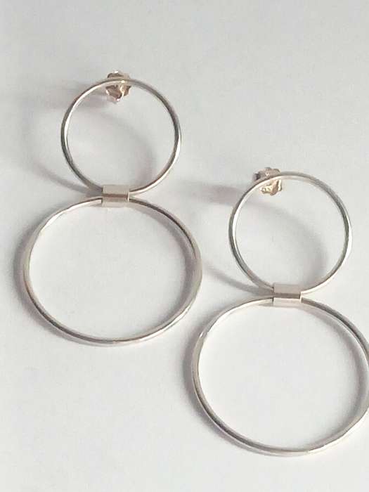 Sterling silver ring earrings