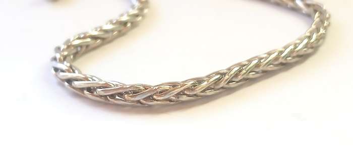 Sterling silver curb braid necklace