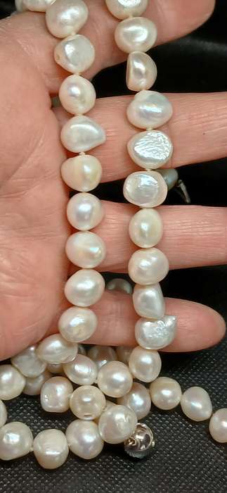 Vintage large fresh water  pearl necklaces
