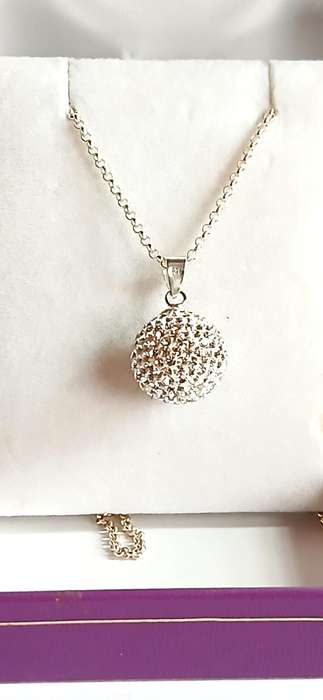 Sterling silver ball with cubic stones