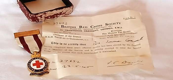 WW11 British Red Cross Society service medal