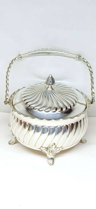 Vintage silver plate bon bon dish