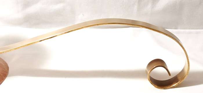 Vintage brass and copper candle holder