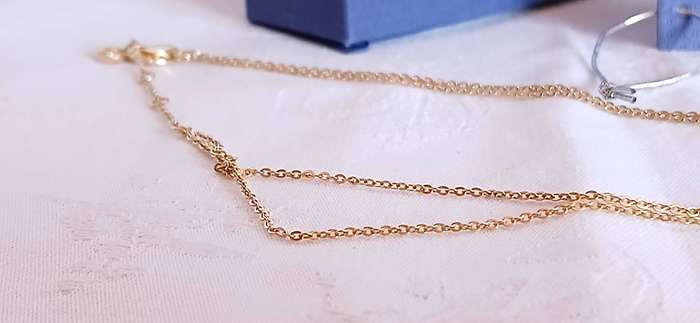 Swarovski gold plated necklace with crystal stone