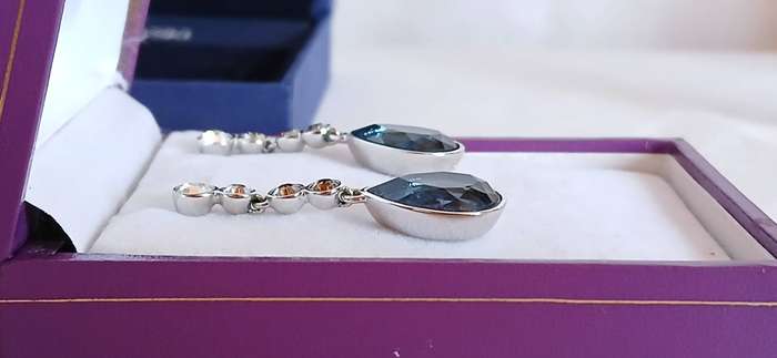 Swarovski rhodium plated crystal earrings