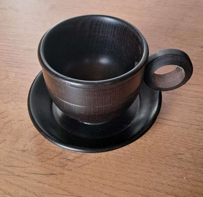 Ebony wood coffee set
