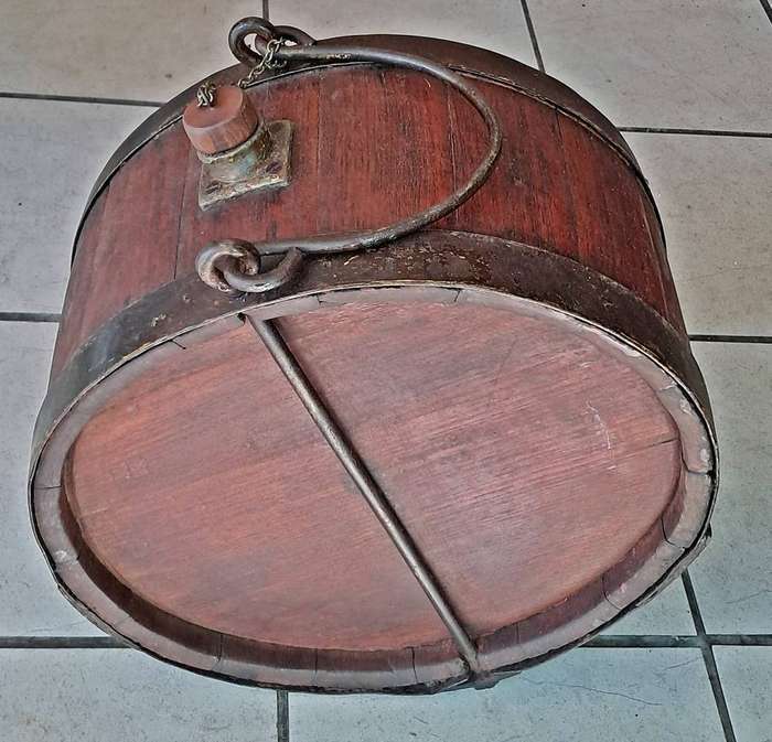 Antique oxwagon water barrel (waterbalie)