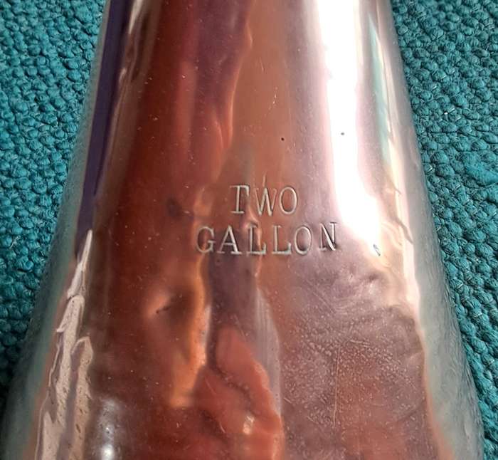 Two gallon copper pitcher