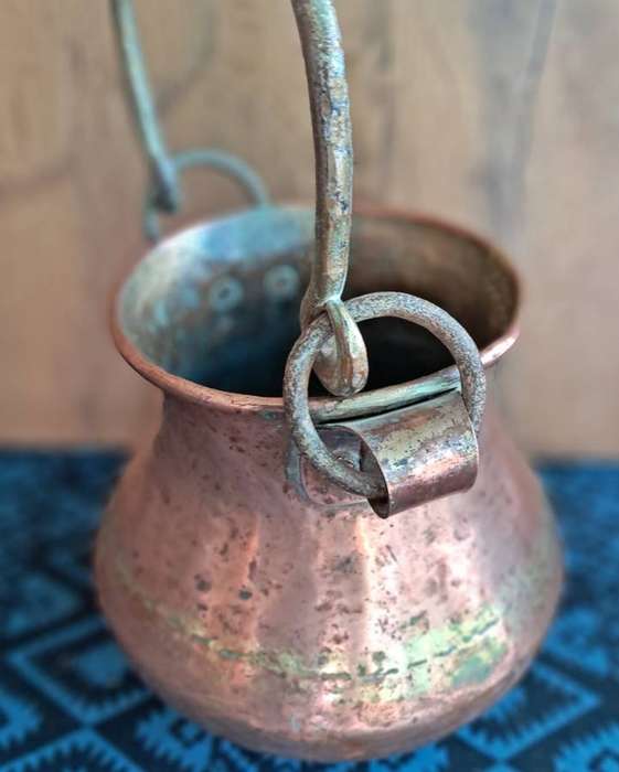 Hanging copper pot