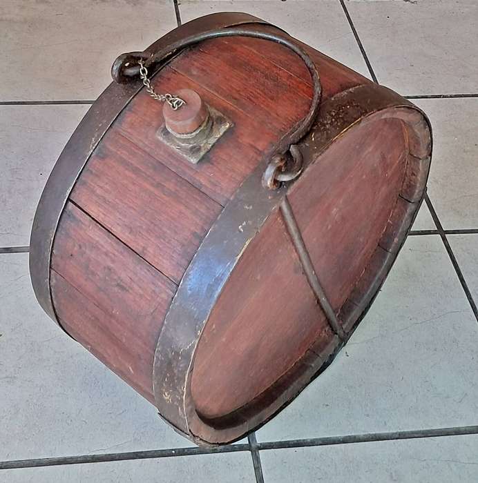 Antique oxwagon water barrel (waterbalie)