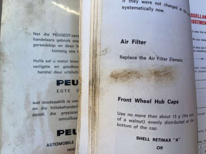 PEUGEOT 404, Station Wagon, Instuction book.