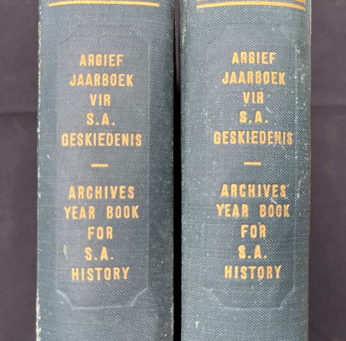 ARCHIVES YEAR BOOK FOR SA HISTORY/ARGIEF JAARBOEK VIR SA GESKIEDENIS 1950 VOL I&II
