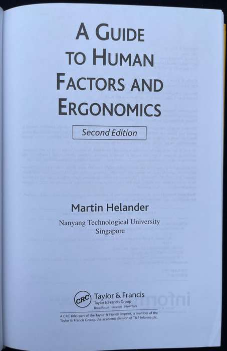 A Guide to Human Factors and Ergonomics