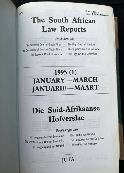 SUID-AFRIKANSE HOFVERSLAE / SOUTH AFRICAN LAW REPORTS 1995 (1)