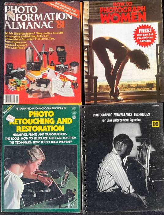 Old photography books and magazines.