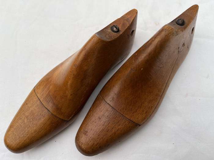 Ornamental vintage wood shoes