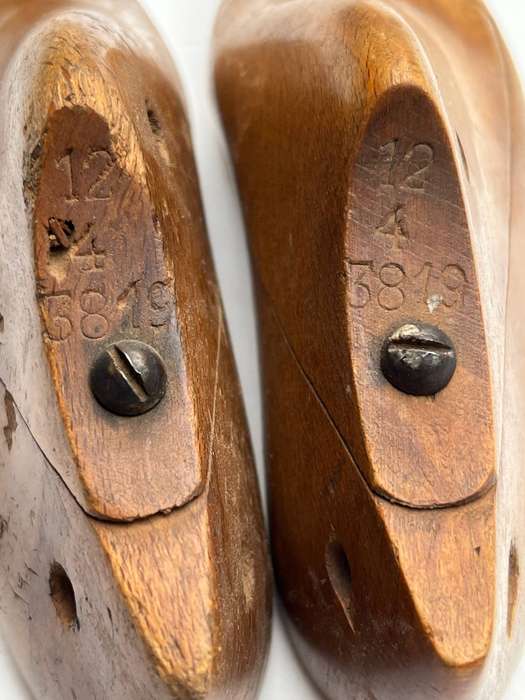 Ornamental vintage wood shoes