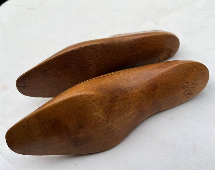 Ornamental vintage wood shoes