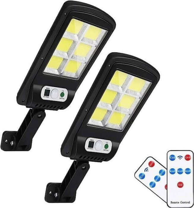 (Pack of 2 ) Solar LED Street Light  with 3 Light Mode Waterproof Motion Sensor