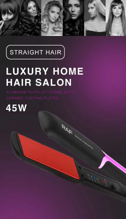 RAF Electric Hair Straightener with LED Light