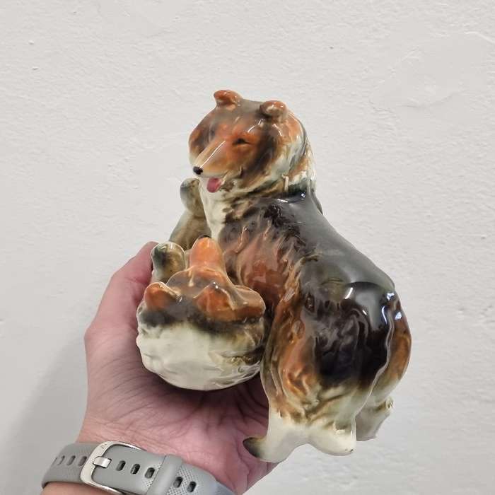 Vintage Capri Hand painted dog figurine