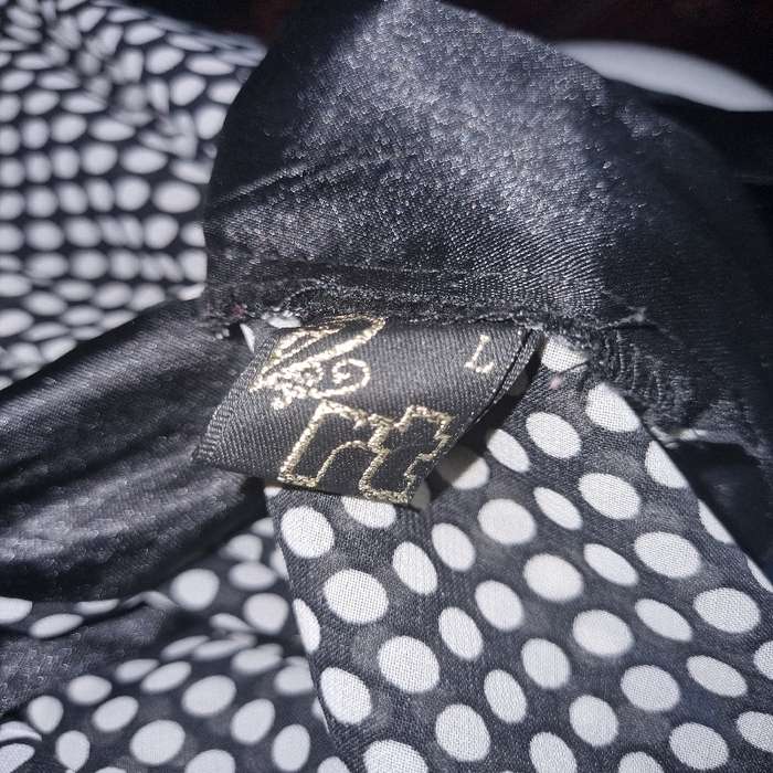 Black and White Dotted Dress - Size L
