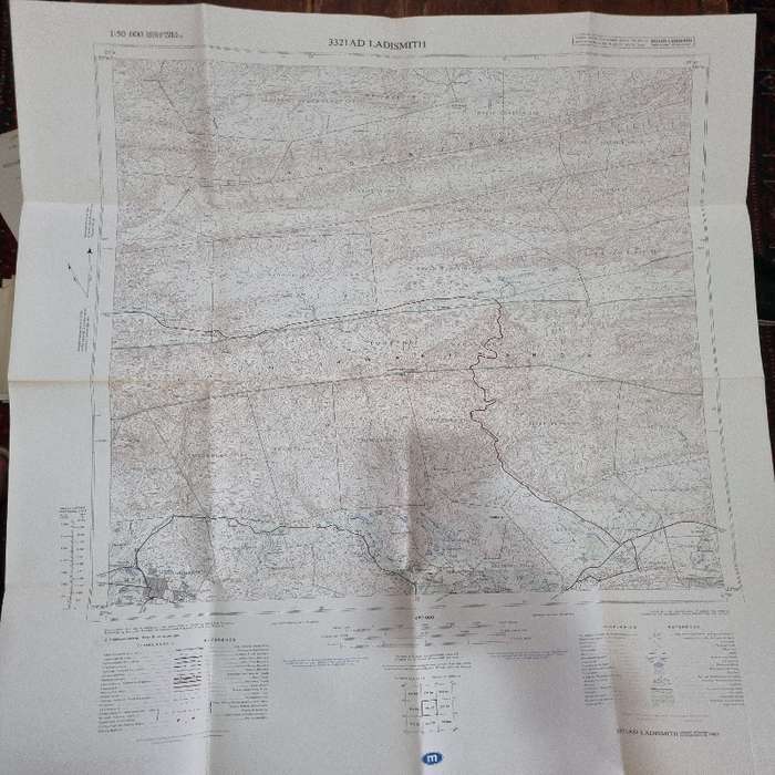 Vintage Ladismith Topographical Map - Scale 1:50 000 - 3321AD Ladismith
