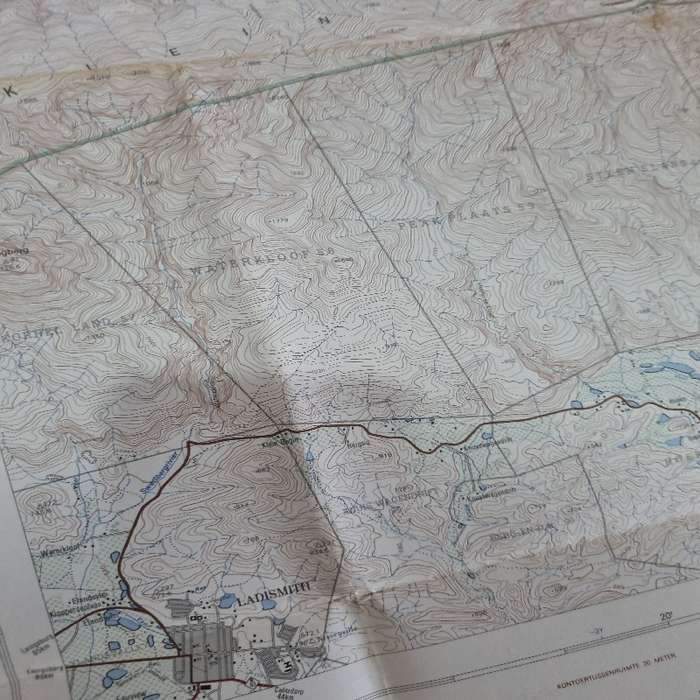 Vintage Ladismith Topographical Map - Scale 1:50 000 - 3321AD Ladismith