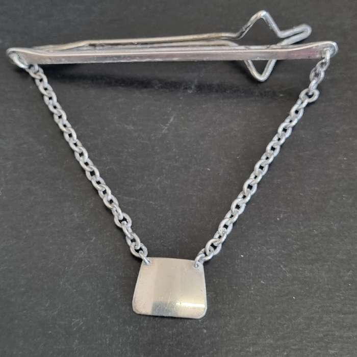 Vintage Silver stamped tieclip