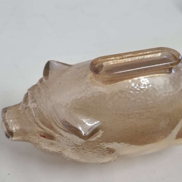 Vintage Carnival Glass Piggy Bank