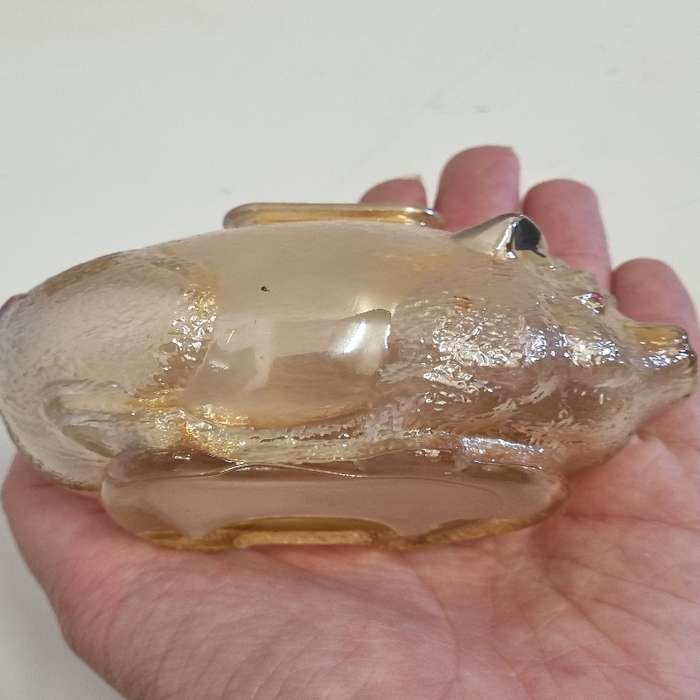 Vintage Carnival Glass Piggy Bank