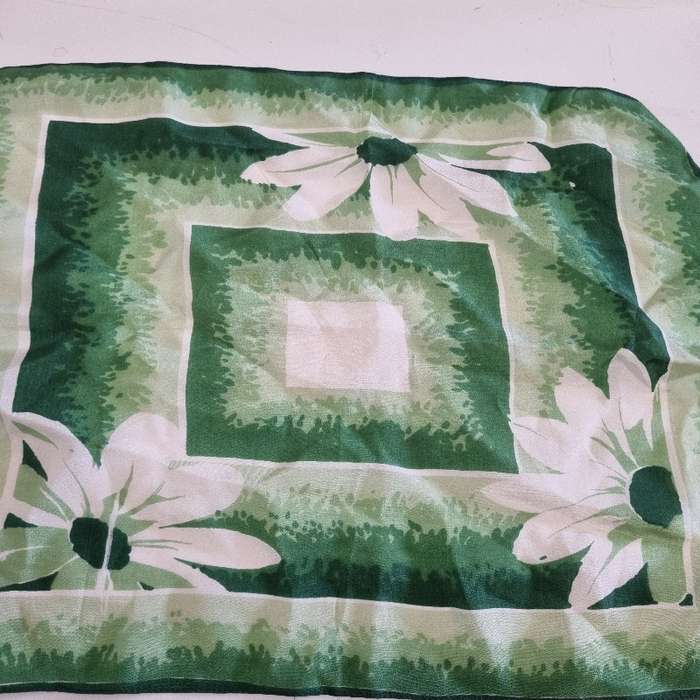 2 x Small Vintage Silky Squares / Scarves - Size 34cm x 34cm