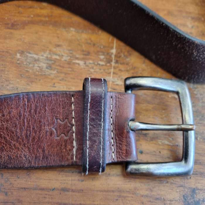 Brown Genuine Leather Belt - Large