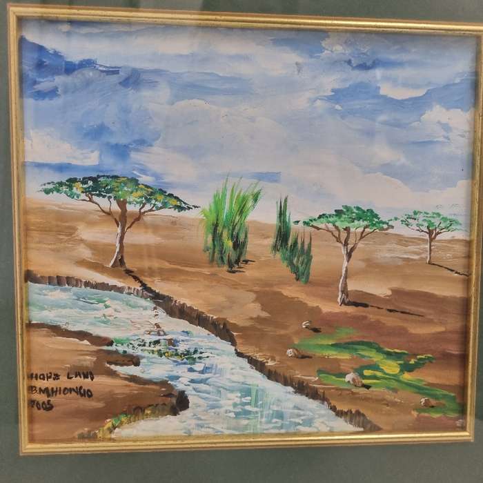 Beautiful Original painting - Framed - Size incl. frame - 42cm x 34cm