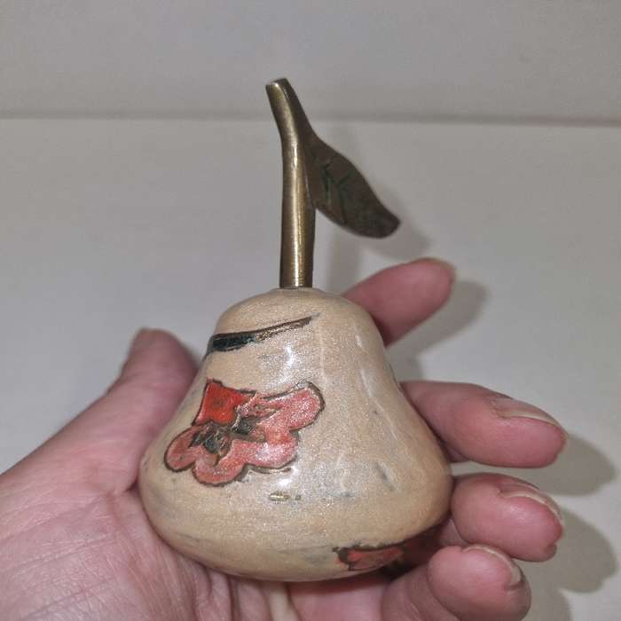 Vintage Brass Pear shaped ornament