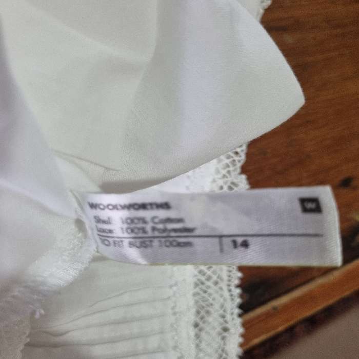 Woolworths Linen Blend White shirt - Size 14