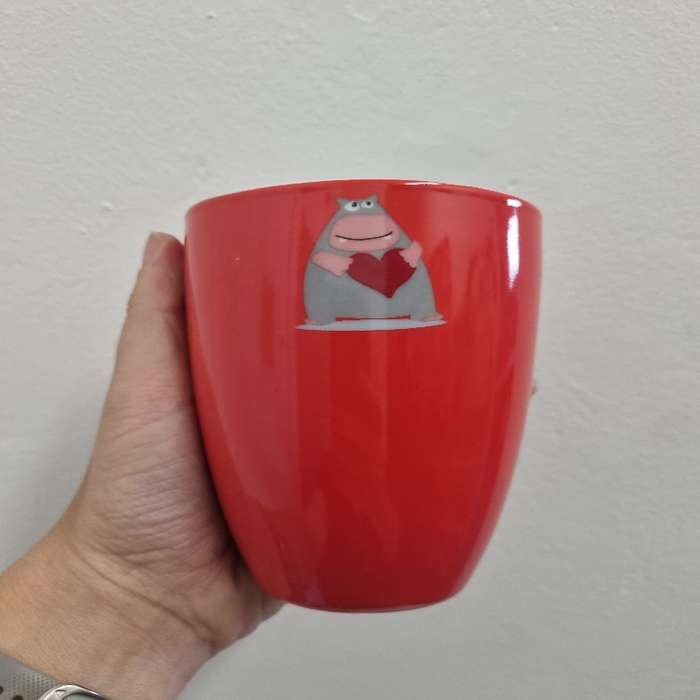 Woolworths Porcelain Love Mug with hippo detail
