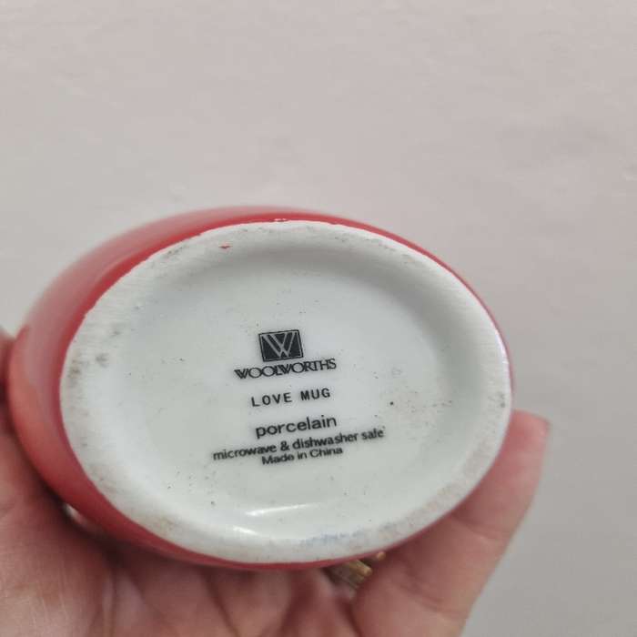 Woolworths Porcelain Love Mug with hippo detail