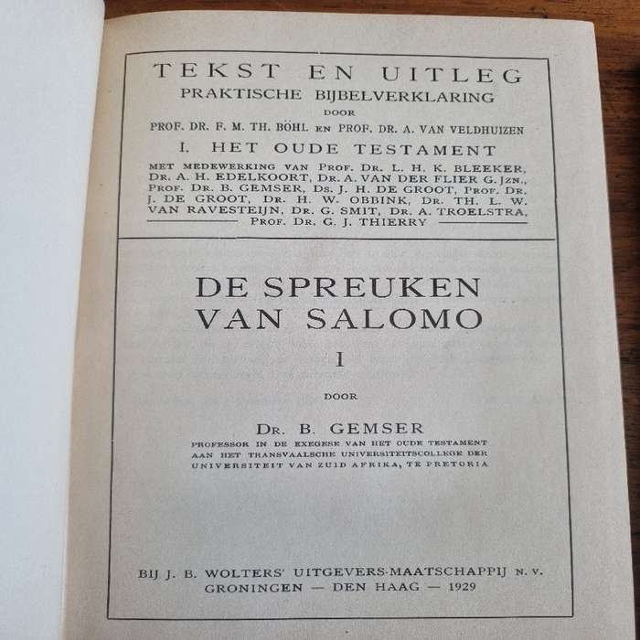 2 x Vintage Books - De Spreuken van Salomo - Prof Dr B Gemser
