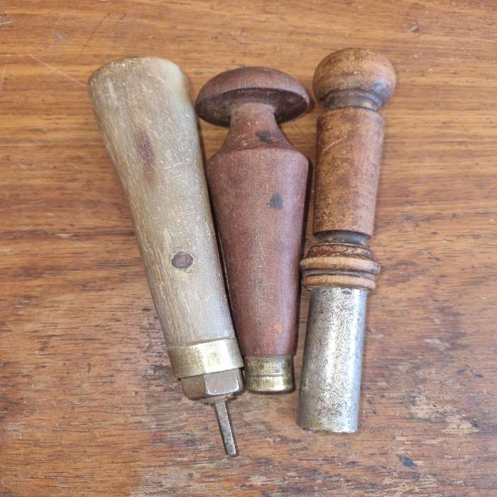 3 x Wooden / Brass vintage tools - See pictures - what you see is what you get