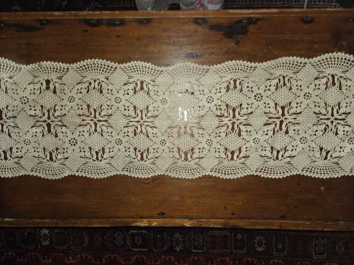 Beautiful Long Crochet Runner - Size - 125cm x 35cm