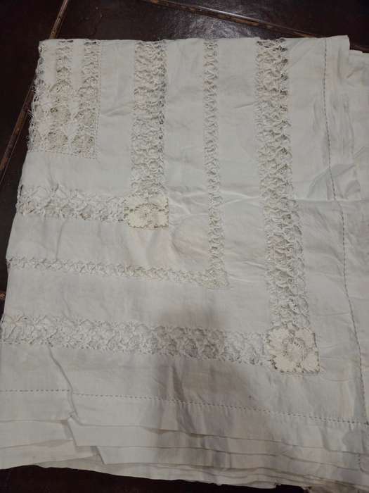 Very large beautiful Vintage Tablecloth Some minor imperfections  Size - 2.5m x 2m
