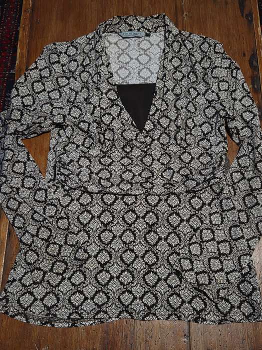 Beautiful Brown and White Long Sleeve top - Truworths - Size 36