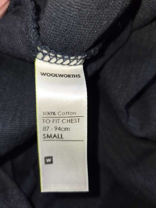 Woolworths Navy Sustainable Cotton Slim Fit Long Sleeve Top - Size S