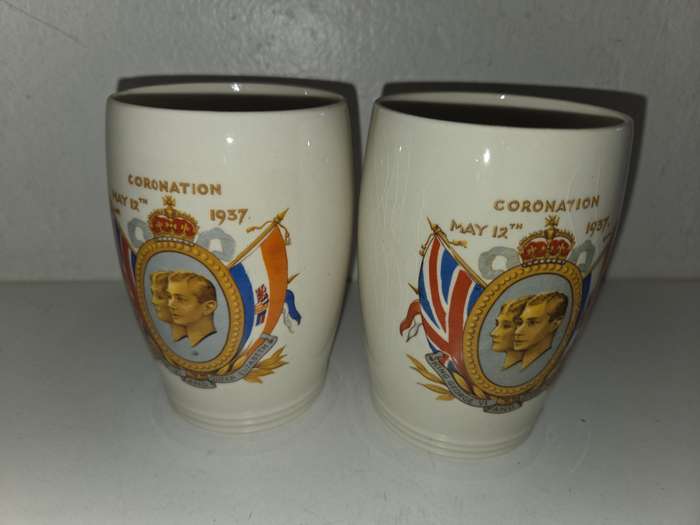 2 x Coronation May 12, 1937 Cups - Adams Porcelain - England
