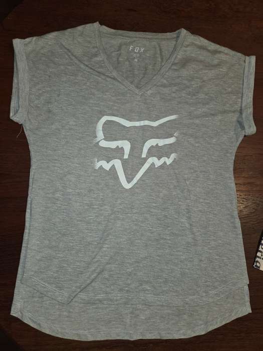 Grey Ladies T-Shirt - Fox T-Shirt - Size M