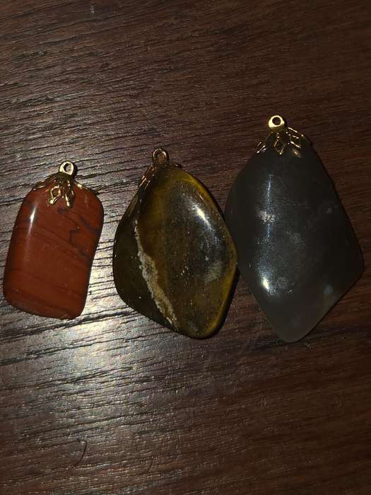 3 x Pendants - Semi Precious stones