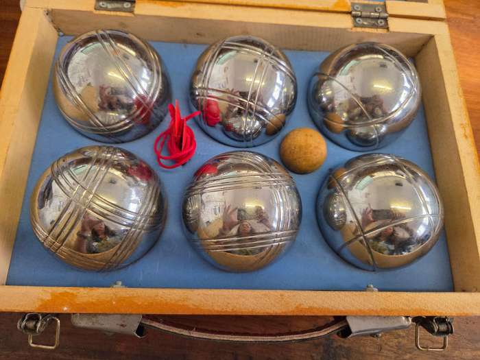 Traditional French Boule Set - Metal Ball Game - In Wooden Box