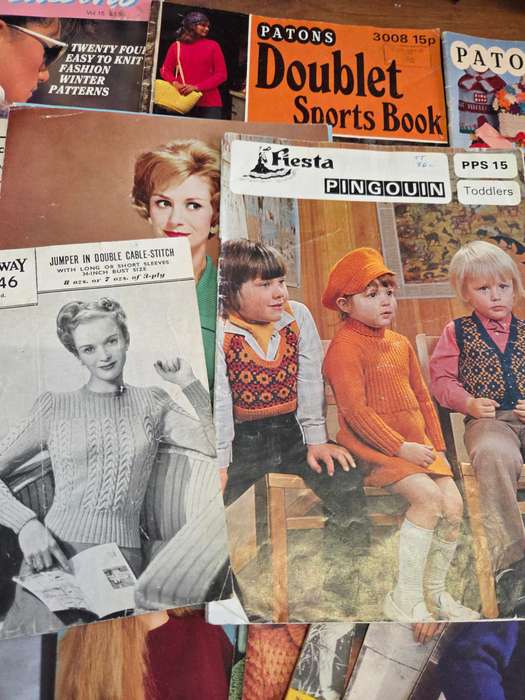 Large lot of Knitting magazines and patterns