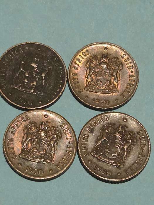 4 x 1970 1/2c - Vintage coins